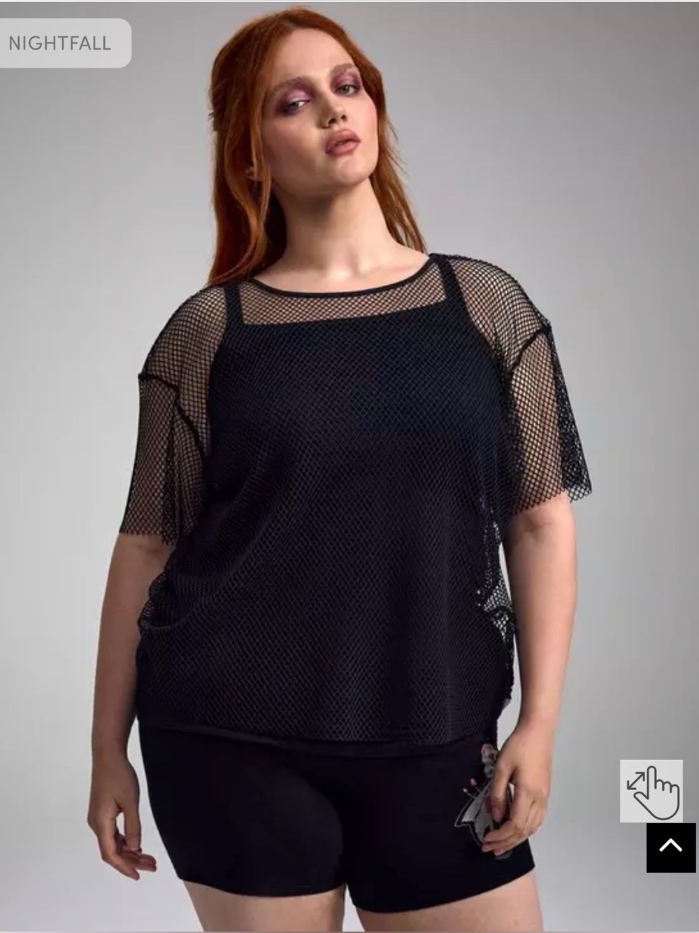 🆕 Torrid Nightfall Fishnet Tee size 2